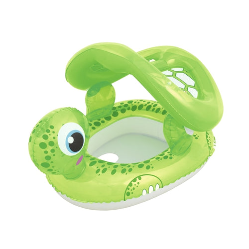 Inflatable Floating Turtle Baby Care Seat With Shade