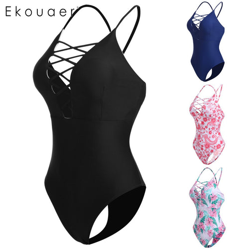 One Piece Sports High Cut Backless Swimsuit